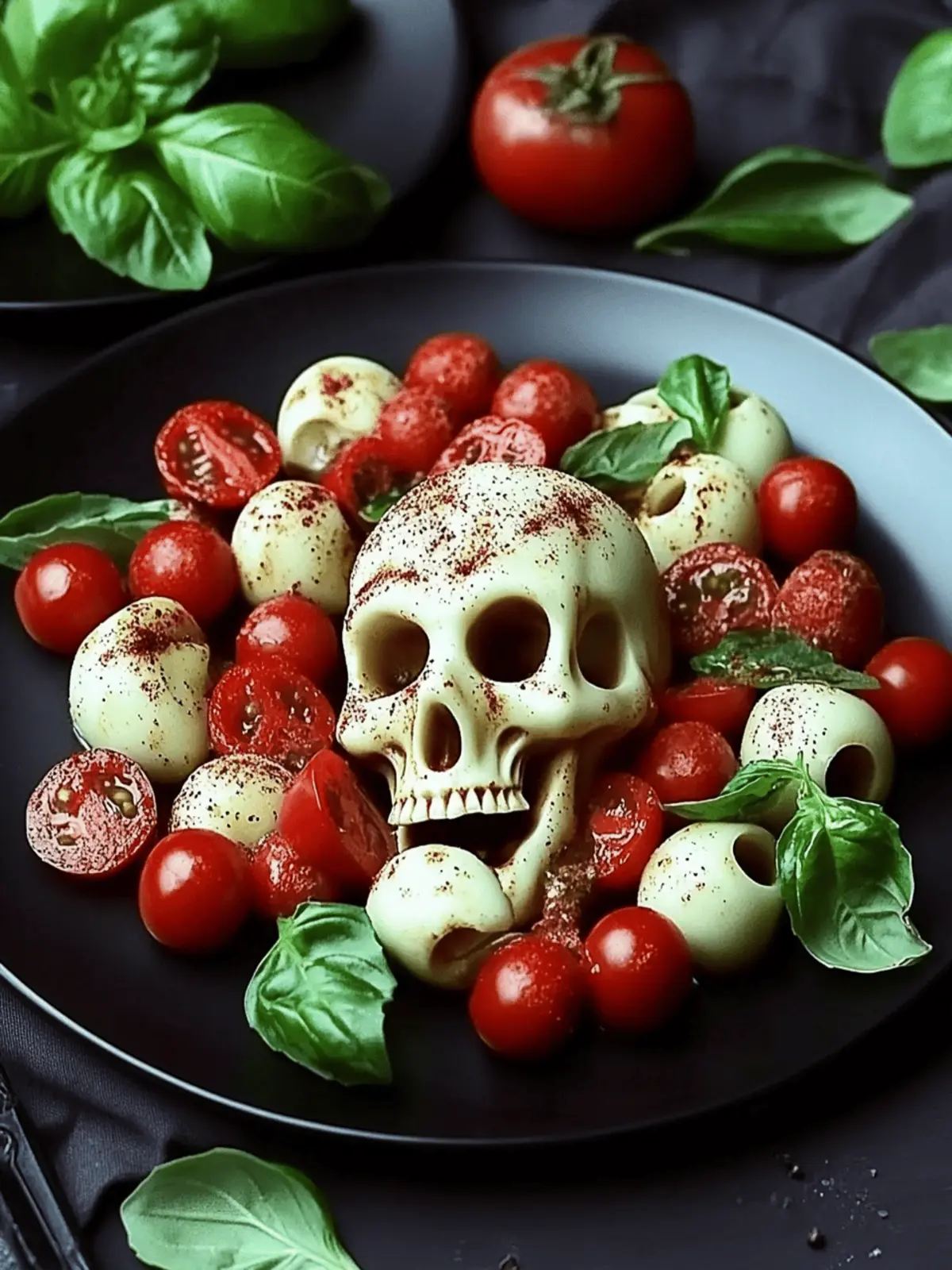Skull Caprese Salad