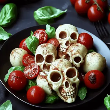 Skull Caprese Salad