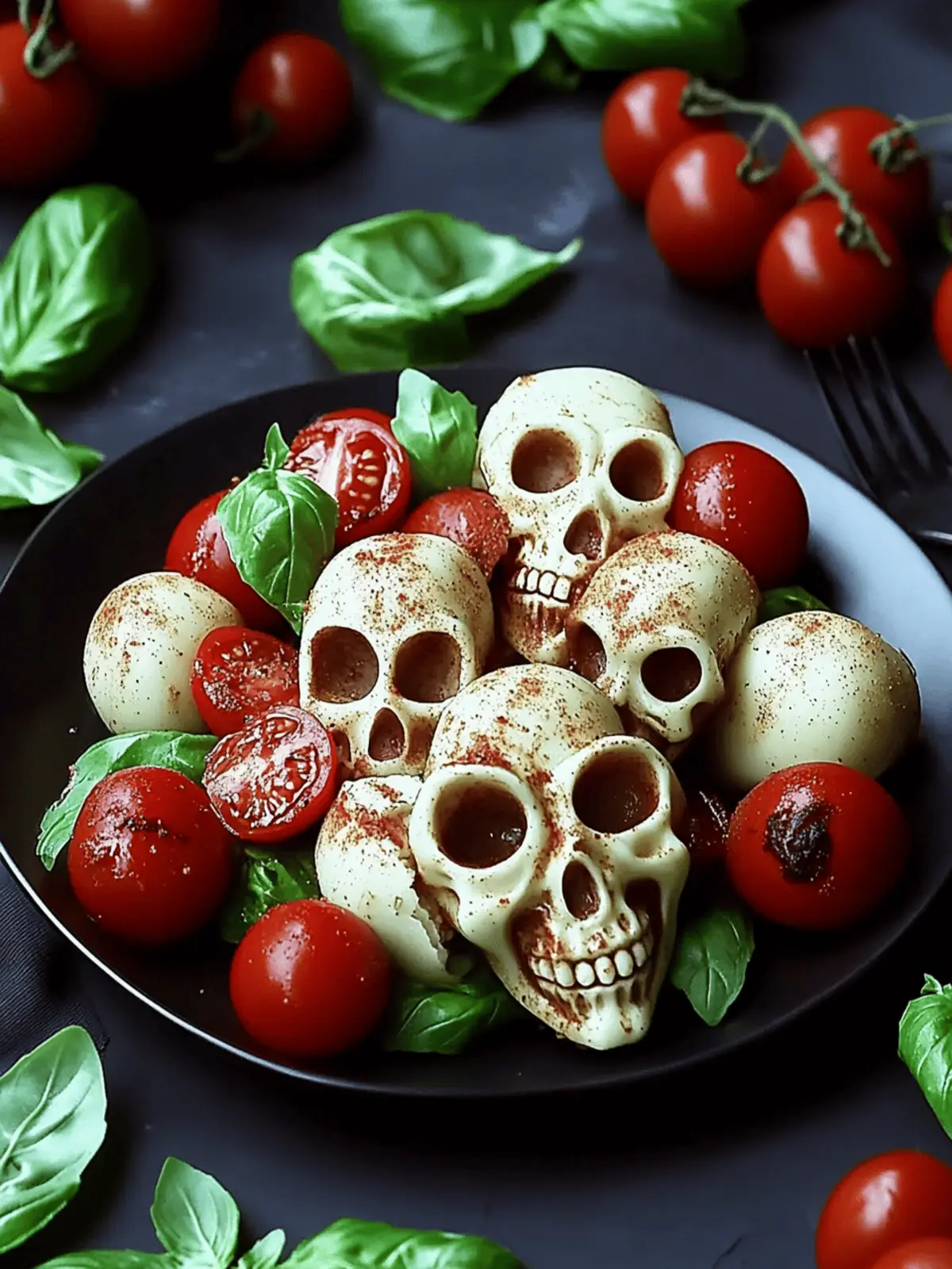 Skull Caprese Salad