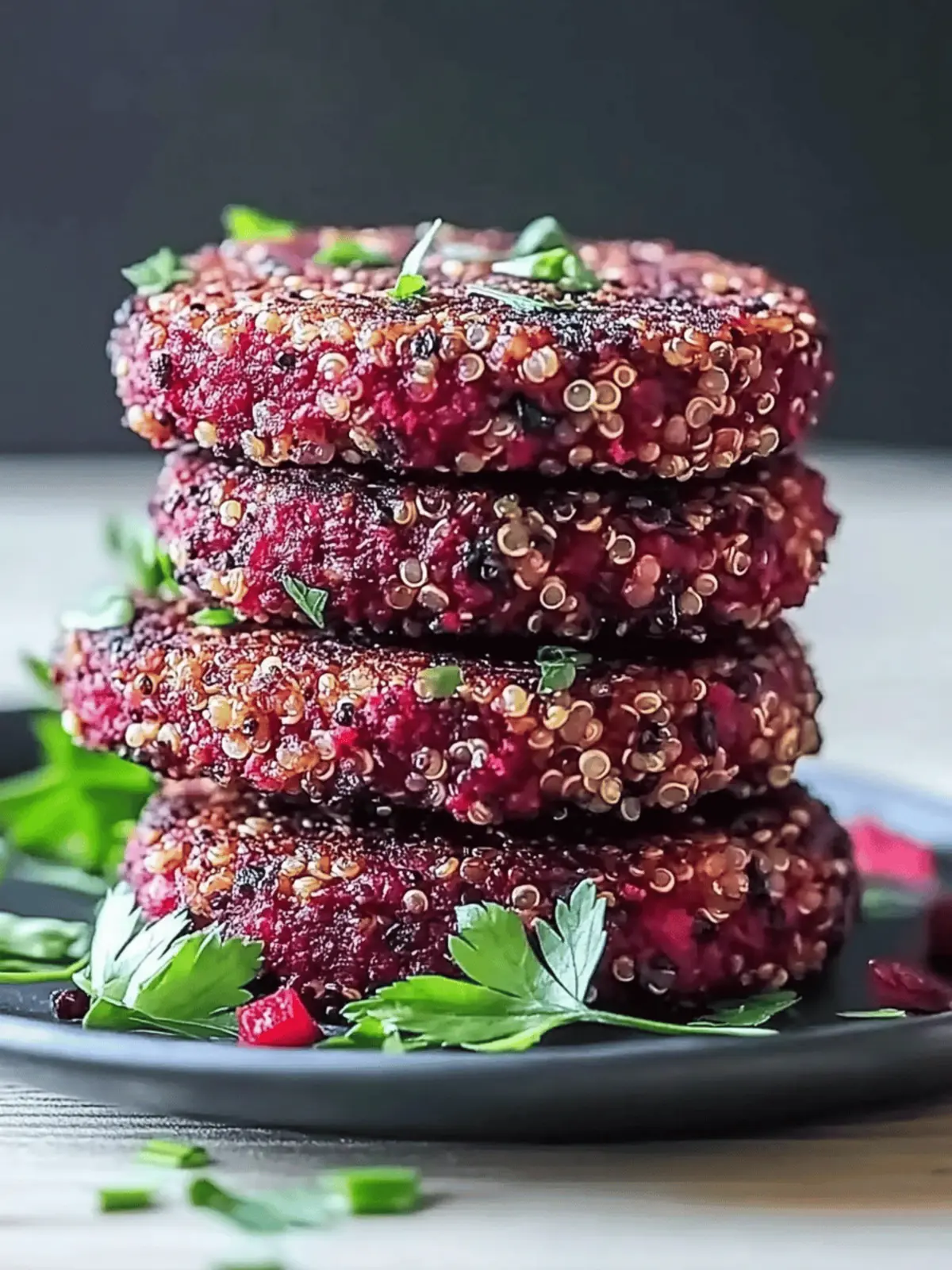 Beet and Goat Cheese Quinoa Patties