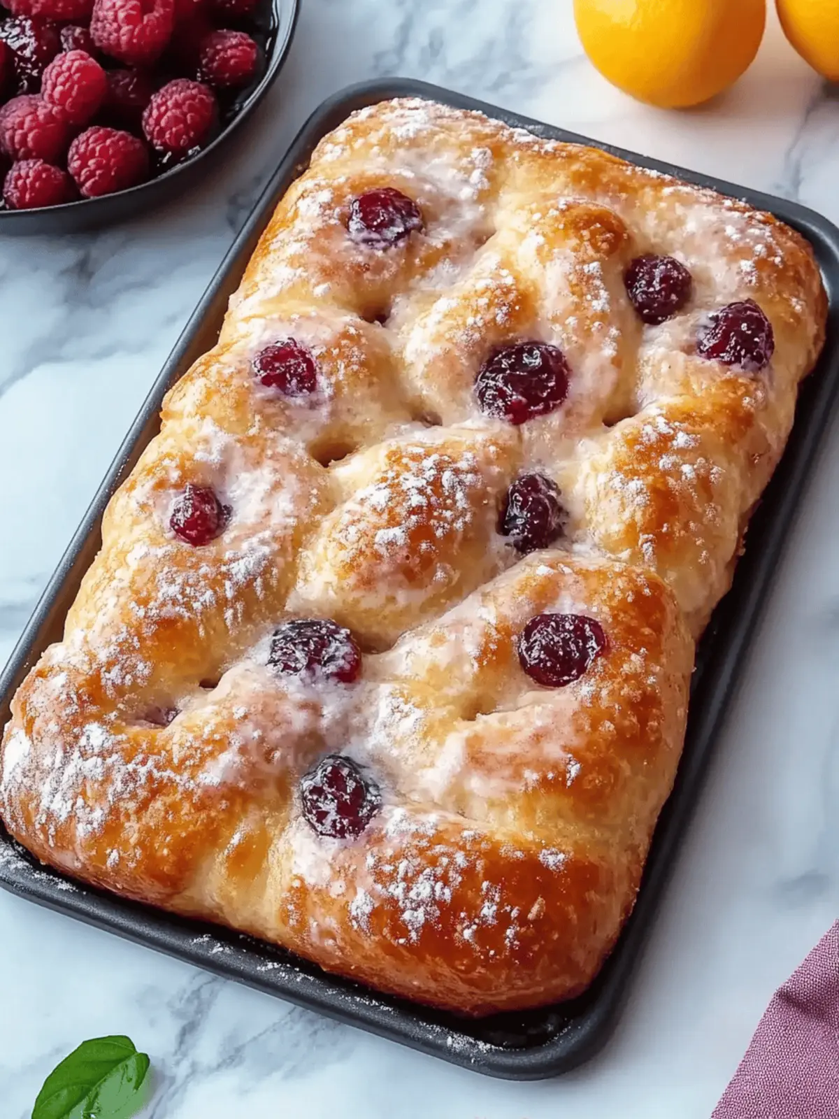 Homemade Jam Donut Focaccia