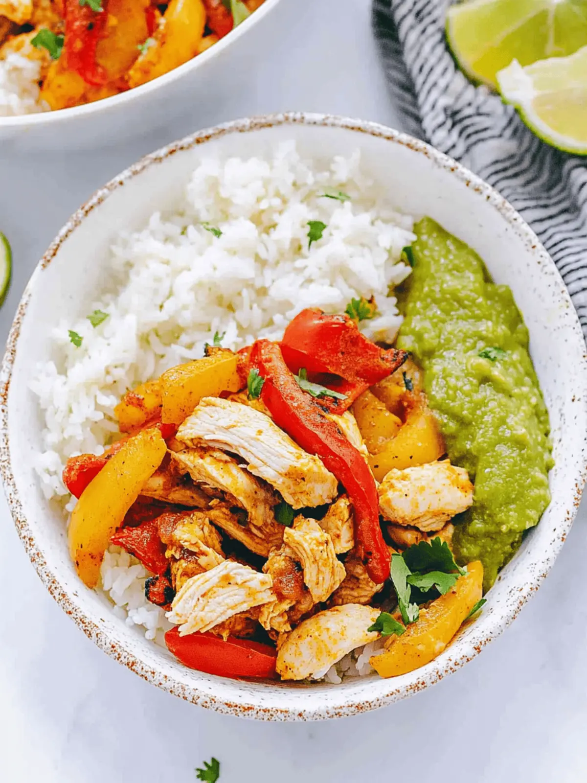 Chicken Fajita Rice Bowl