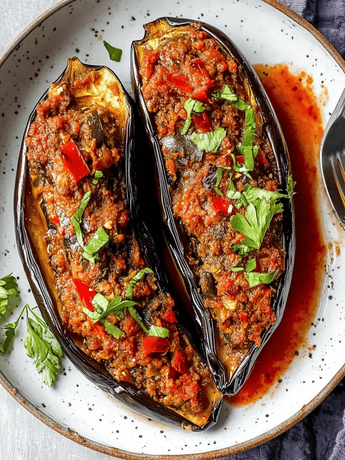 Turkish Stuffed Eggplant Karniyarik
