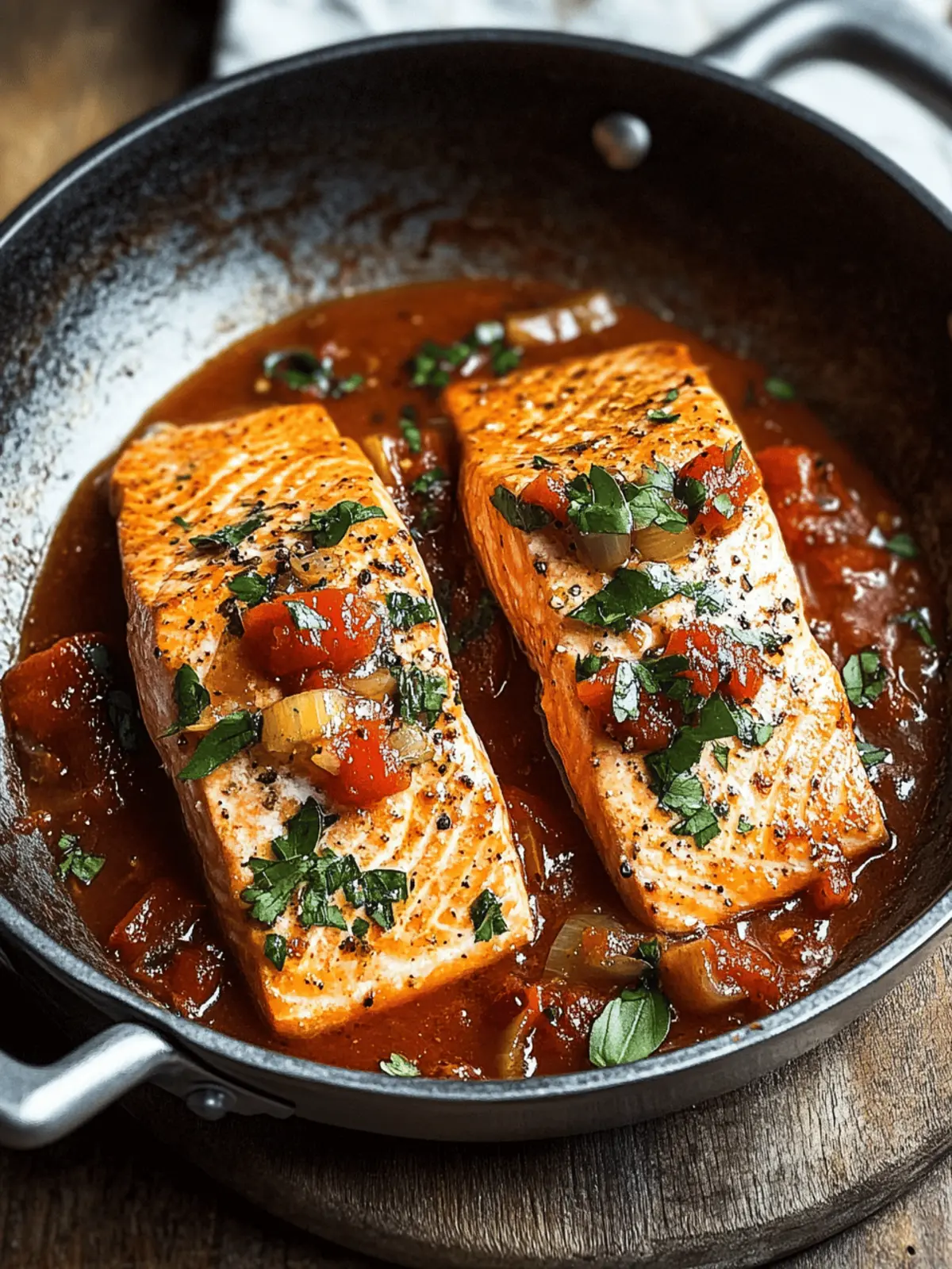Spicy Salmon All’Arrabbiata
