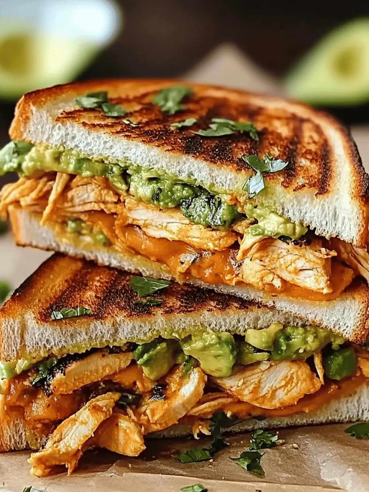 Chicken Avocado Melt Sandwich