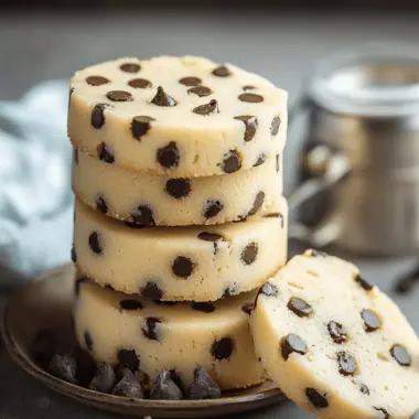 Mini Chocolate Chip Shortbread Cookies