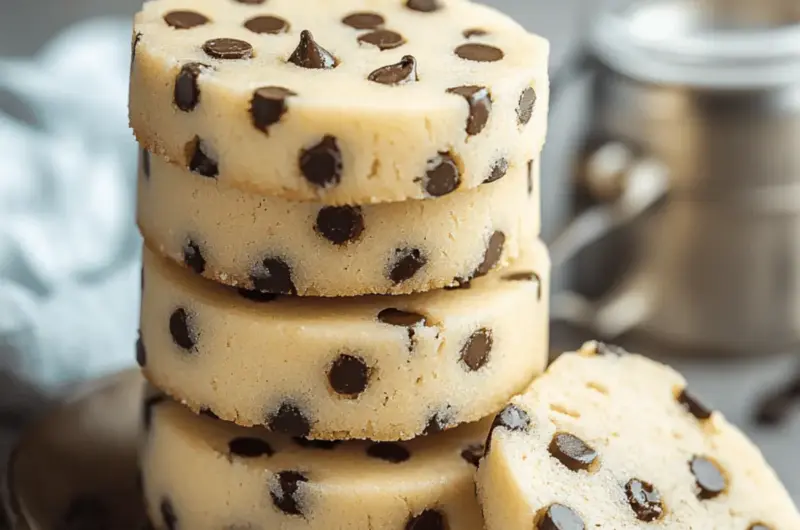 Mini Chocolate Chip Shortbread Cookies