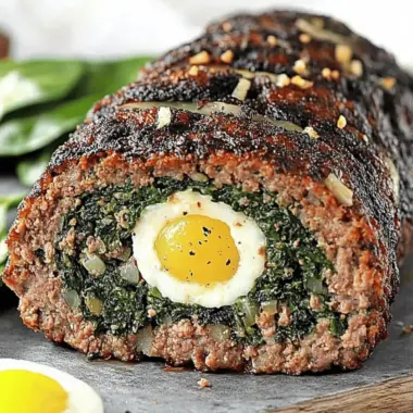 Spinach Stuffed Meatloaf