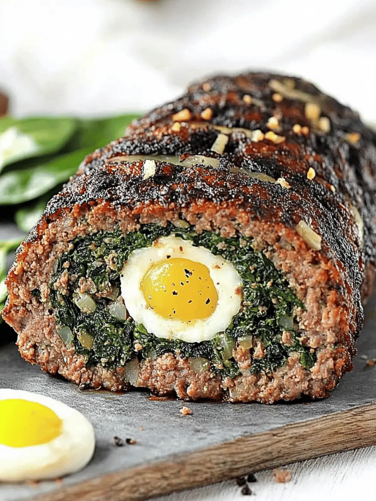 Spinach Stuffed Meatloaf