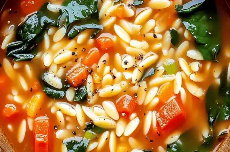 Italian Orzo Spinach Soup