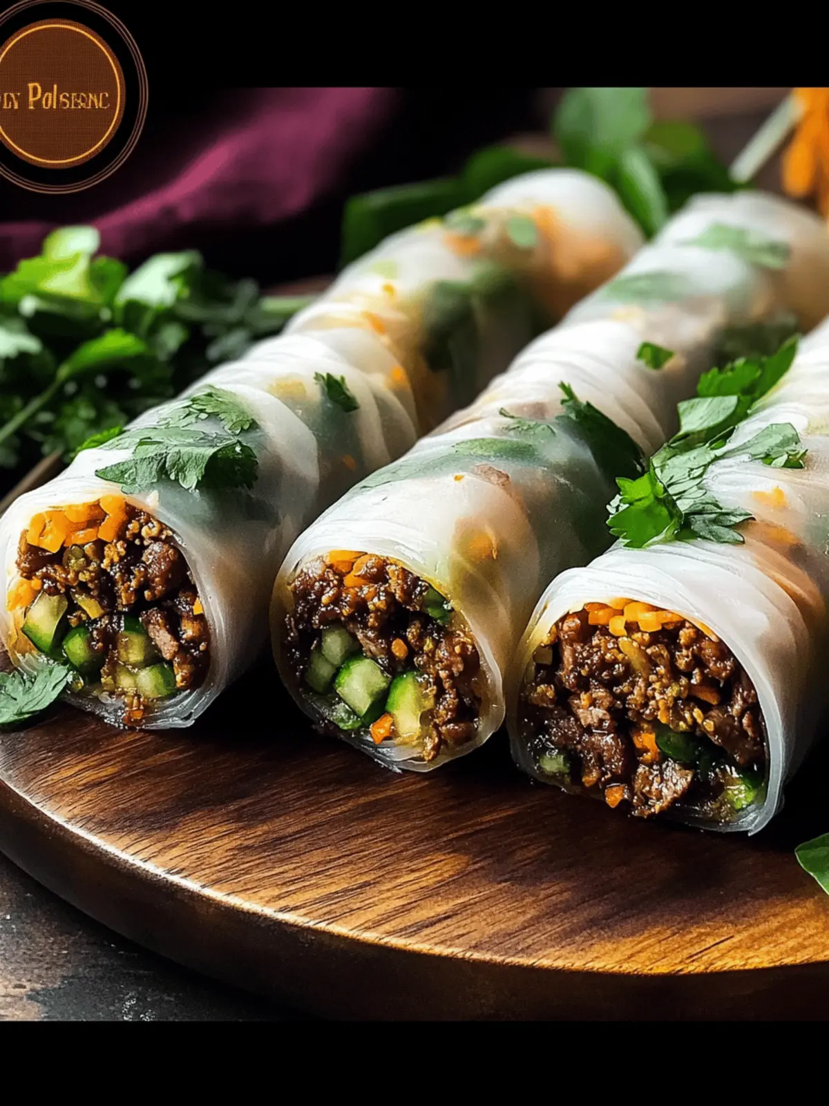 Thai Basil Beef Rolls