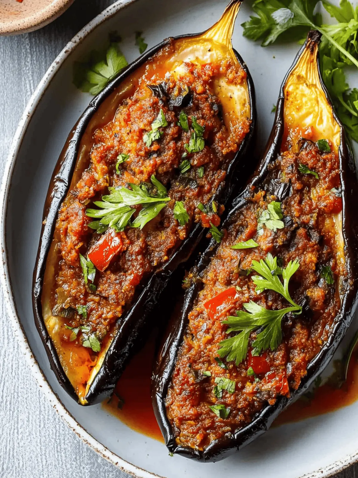 Turkish Stuffed Eggplant Karniyarik