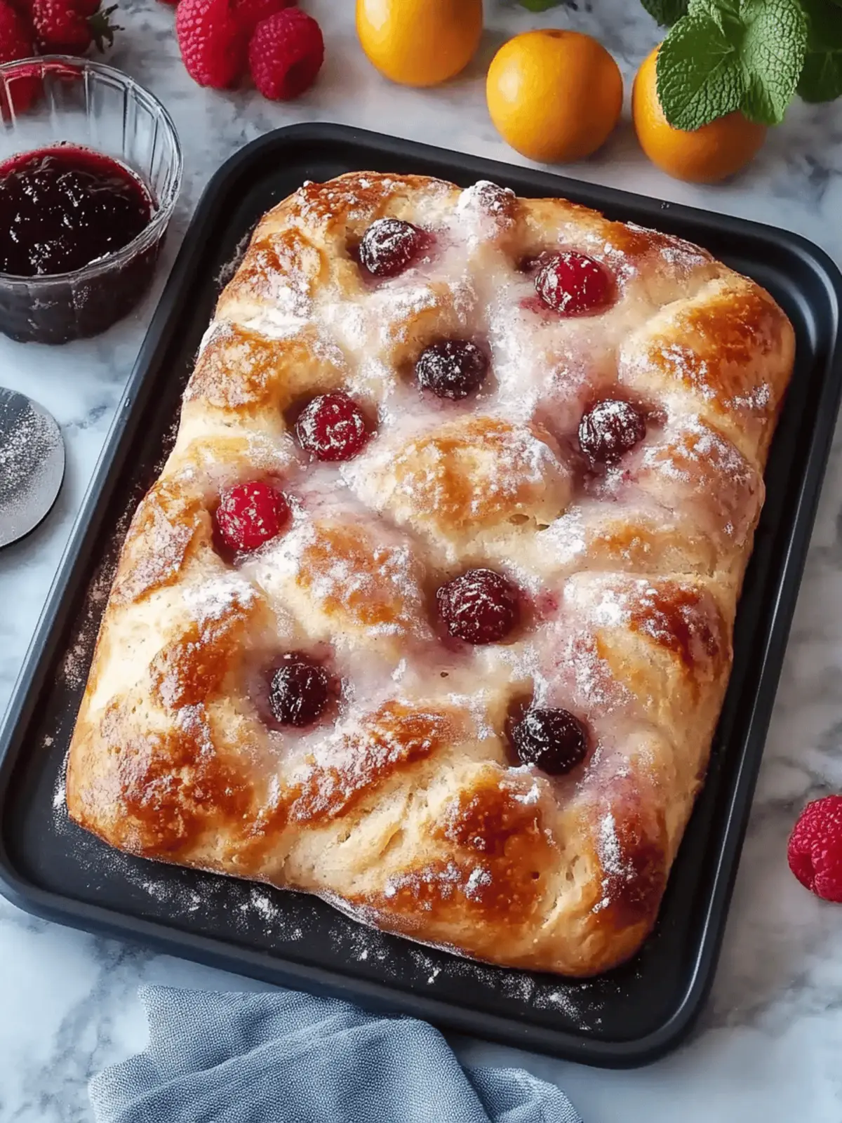 Homemade Jam Donut Focaccia
