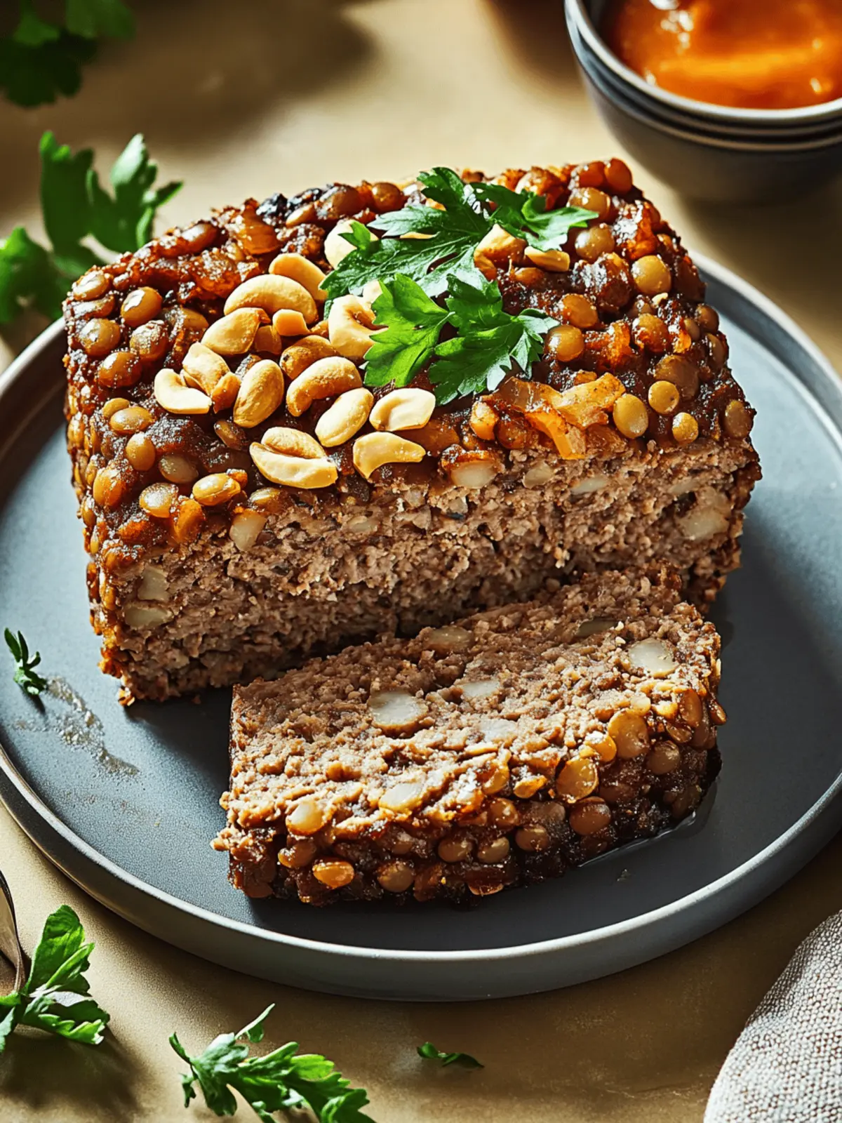 Lentil Walnut Vegan Meatloaf