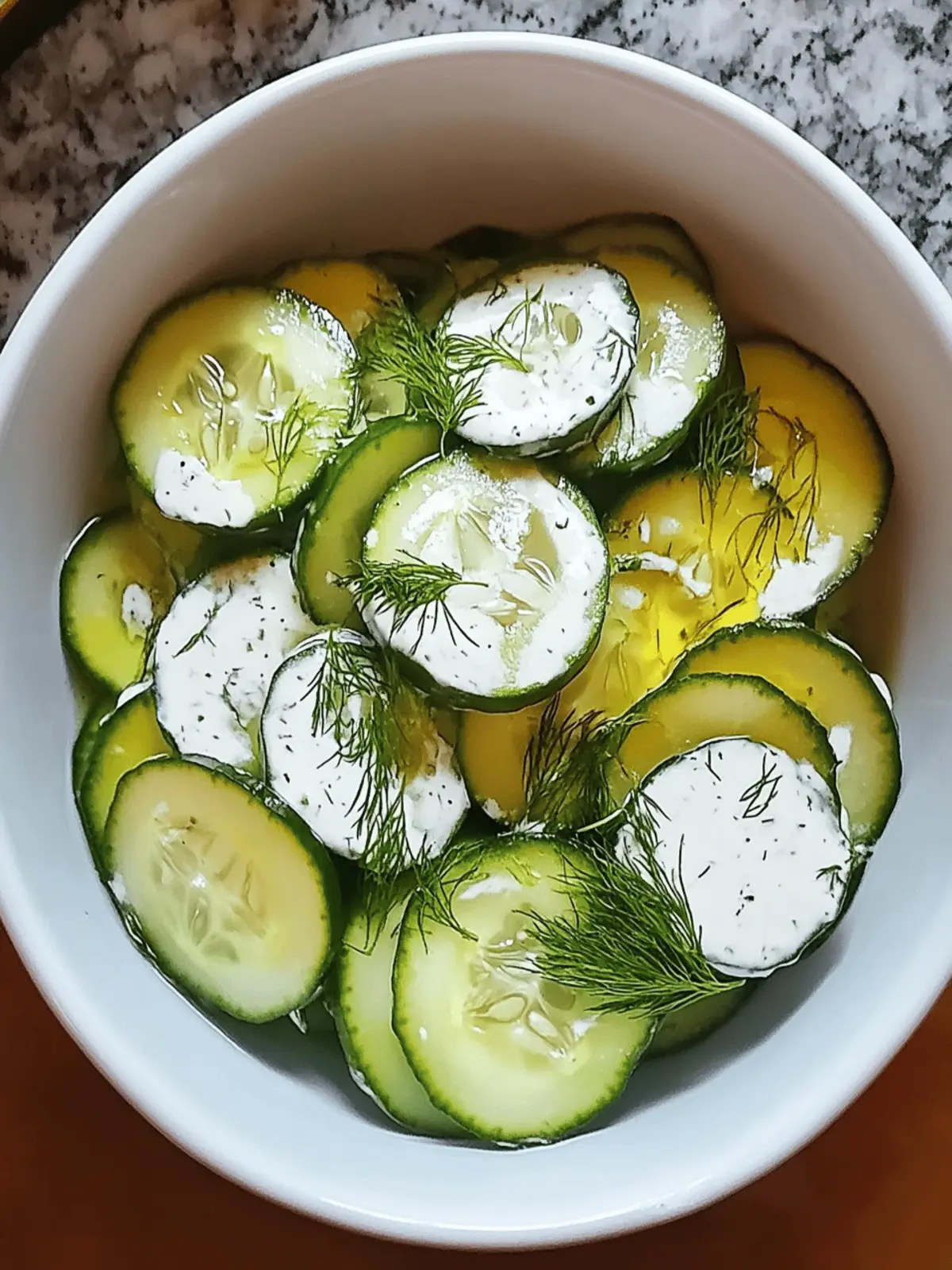Pickle Juice Ranch Cucumber Salad