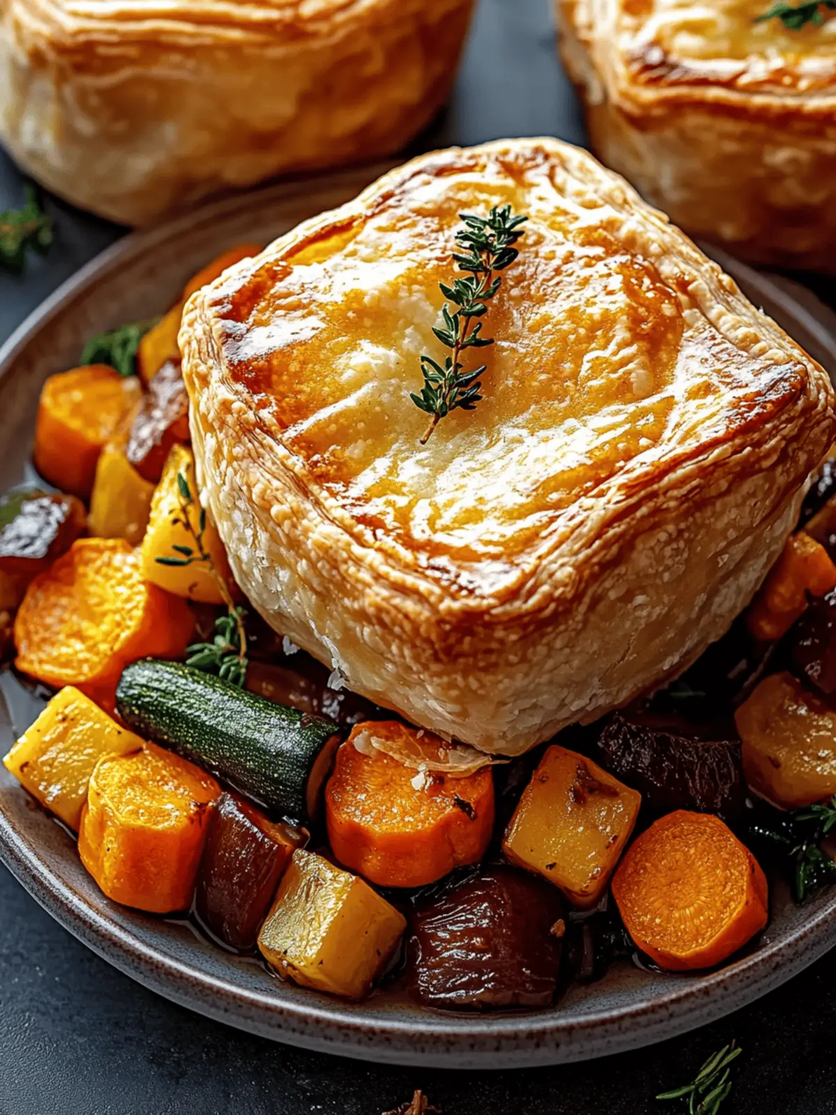 Roasted Autumn Vegetable Pot Pies