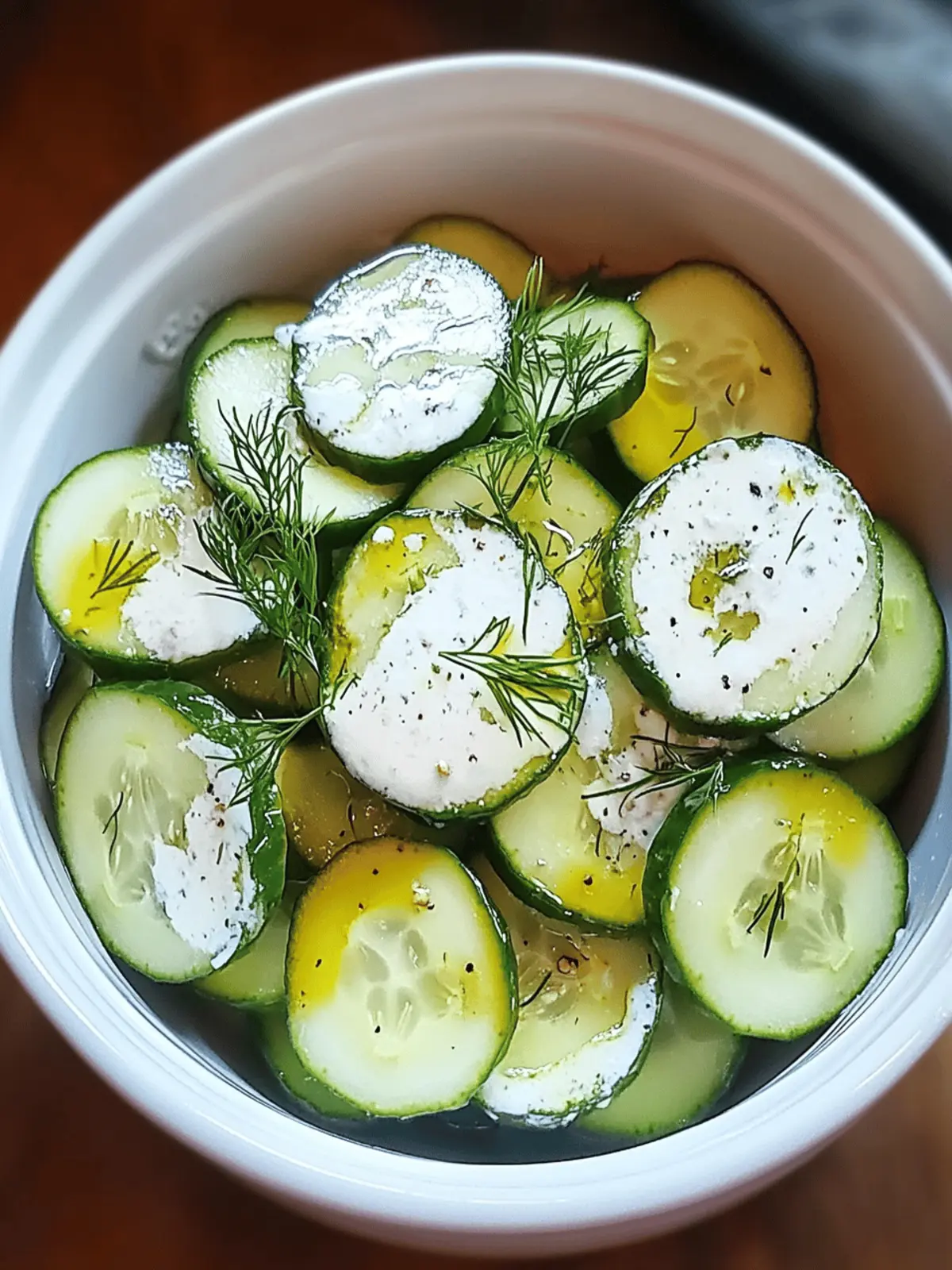 Pickle Juice Ranch Cucumber Salad