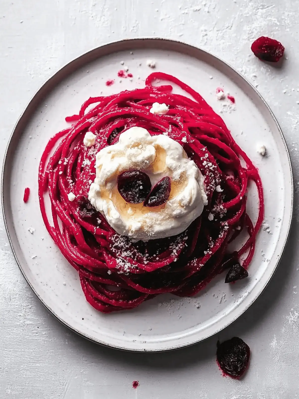 Bloody Beet and Goat Cheese Pasta