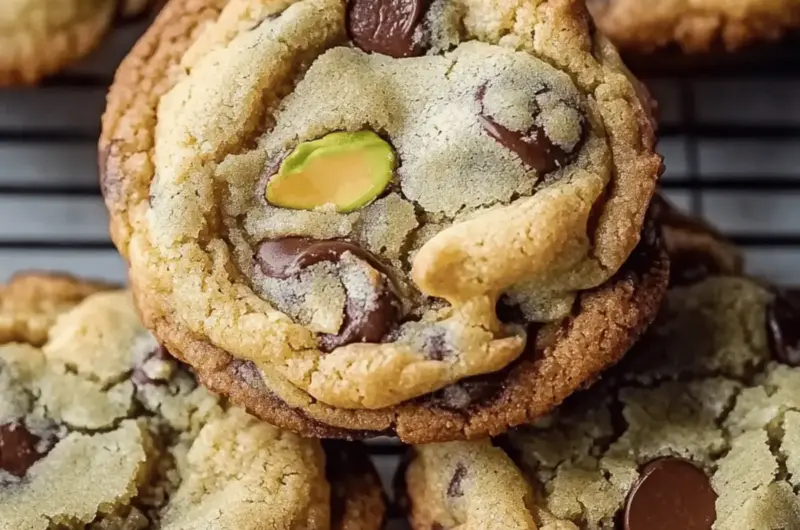 Pistachio Cream Chocolate Chip Cookies: Irresistibly Chewy Treats 1 Pistachio Cream Chocolate Chip Cookies