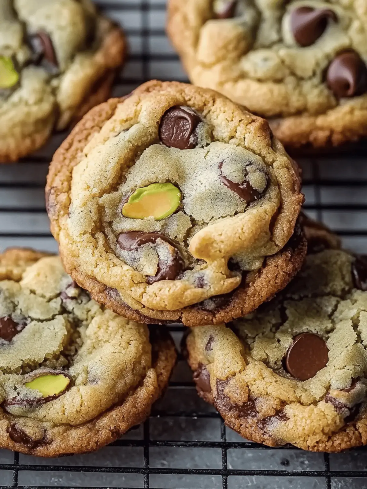 Pistachio Cream Chocolate Chip Cookies