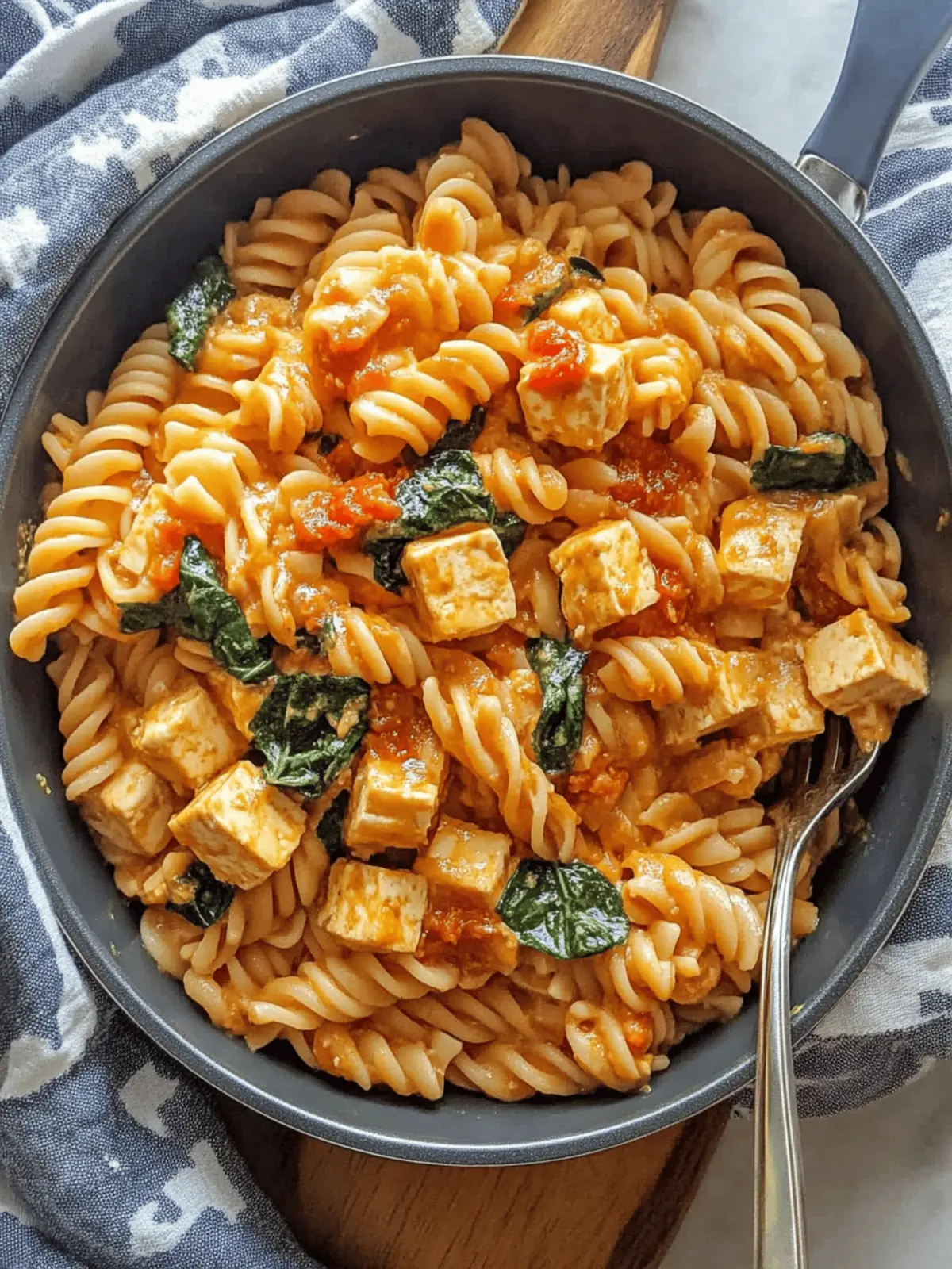 Delicious Tofu Pasta with Spinach and Sun-Dried Tomatoes Blend 4 Tofu Pasta