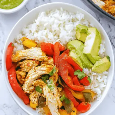 Chicken Fajita Rice Bowl