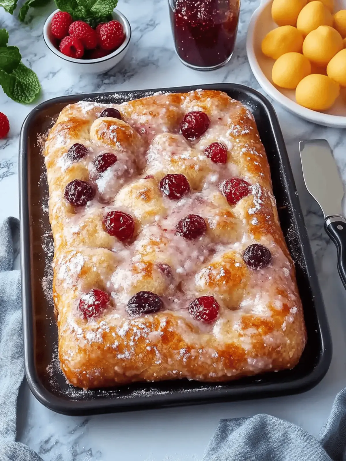 Homemade Jam Donut Focaccia