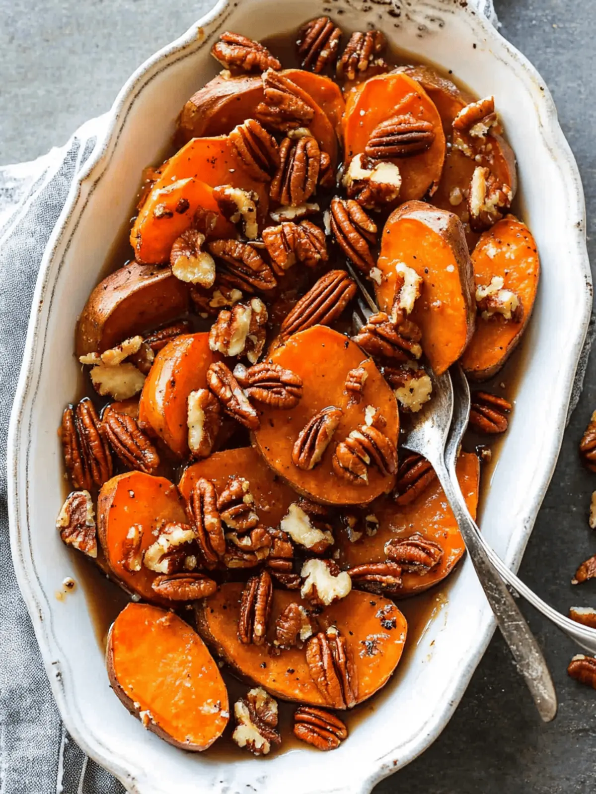 Maple-Pecan Roasted Sweet Potatoes