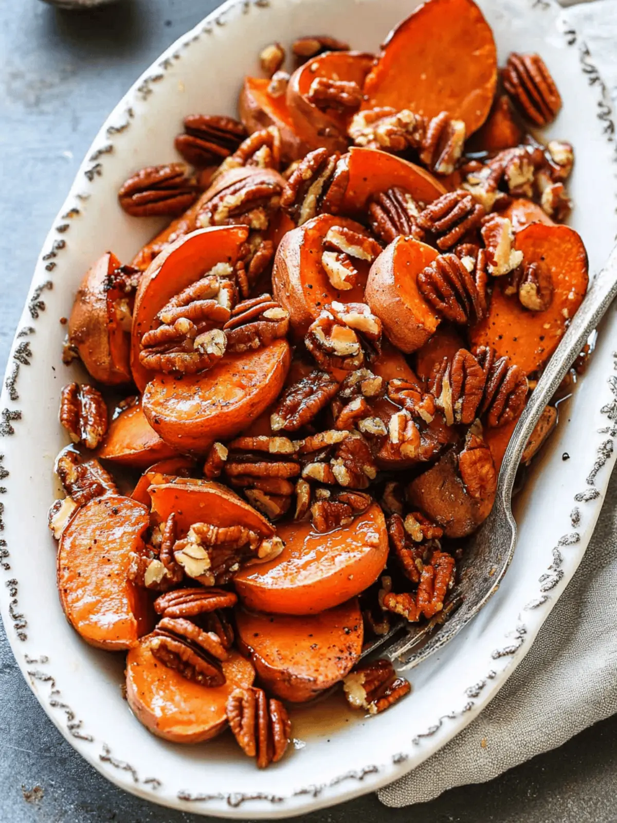 Maple-Pecan Roasted Sweet Potatoes
