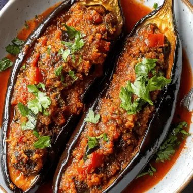 Turkish Stuffed Eggplant Karniyarik