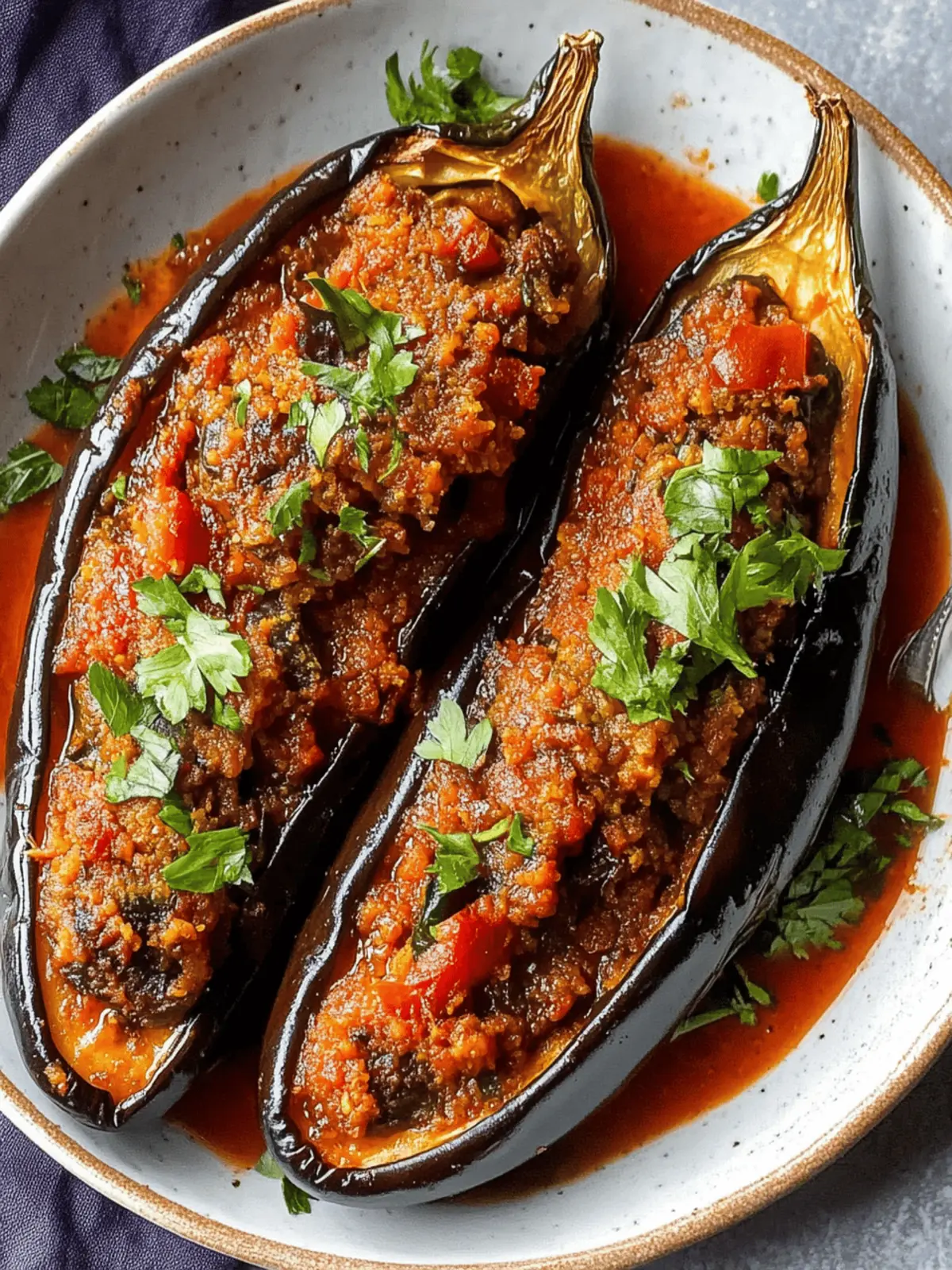 Turkish Stuffed Eggplant Karniyarik