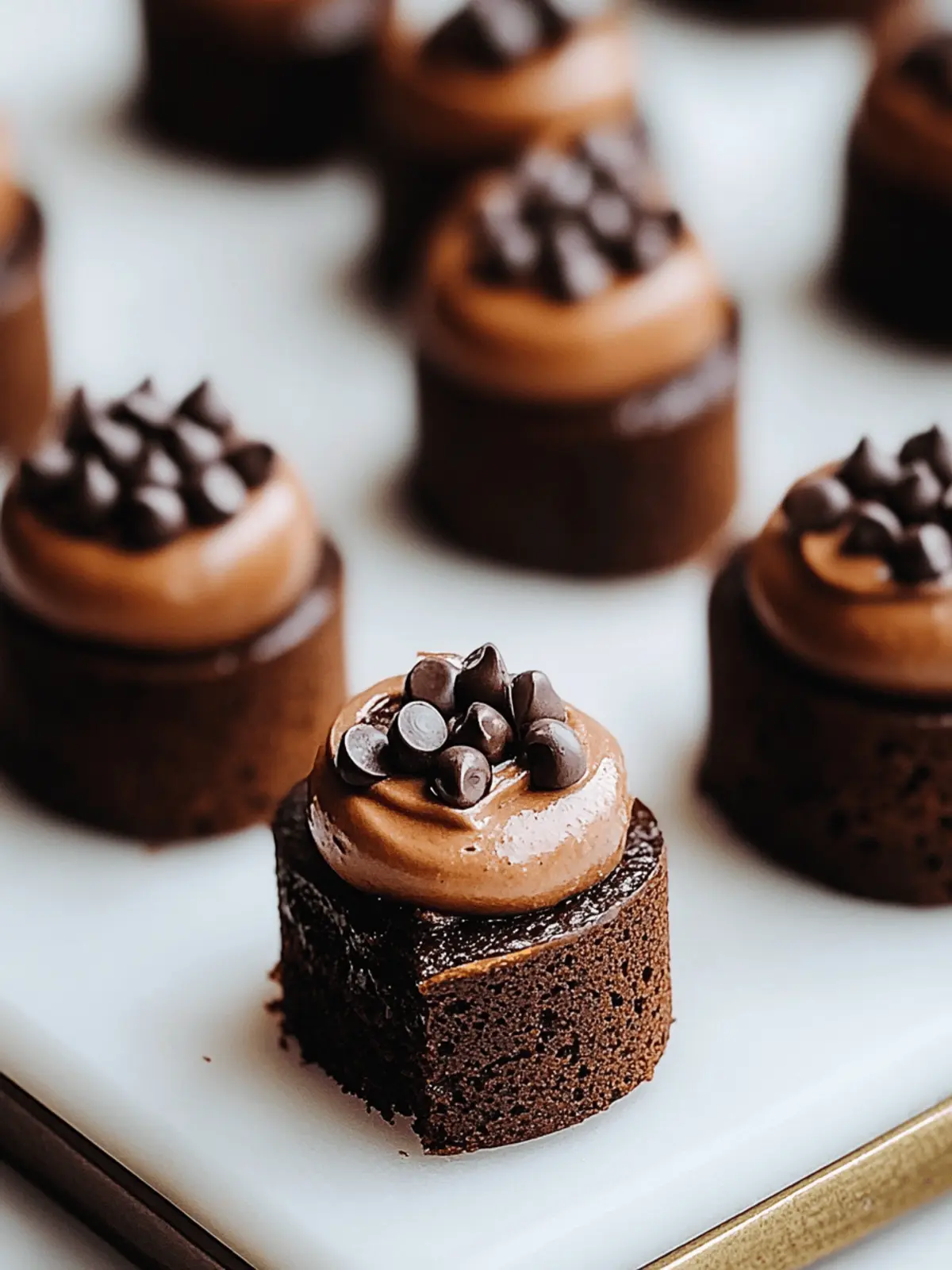 Decadent Brownie Petit Fours with Silky Ganache Bliss 3 Brownie Petit Fours