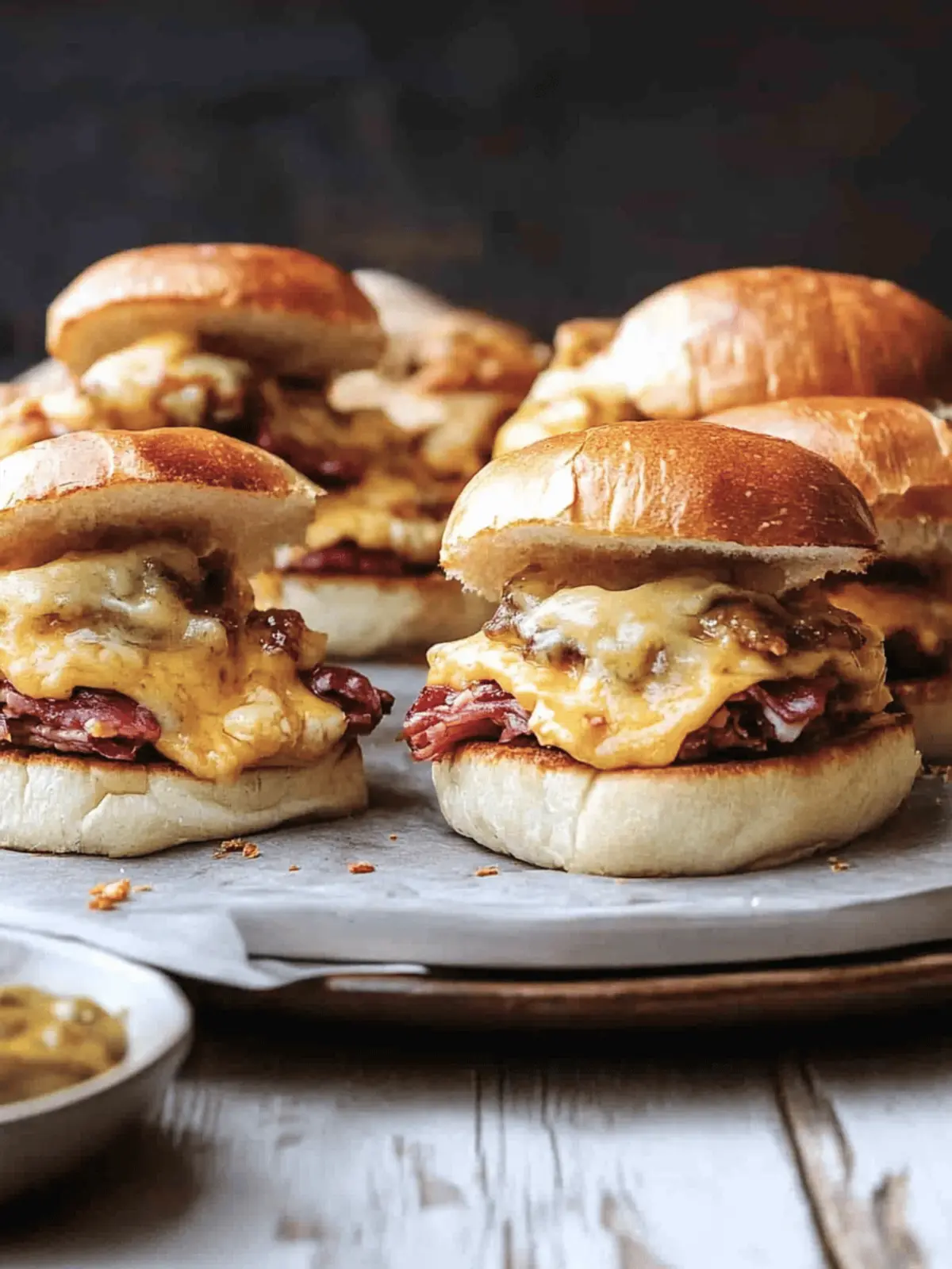 Cheesy Reuben Sliders