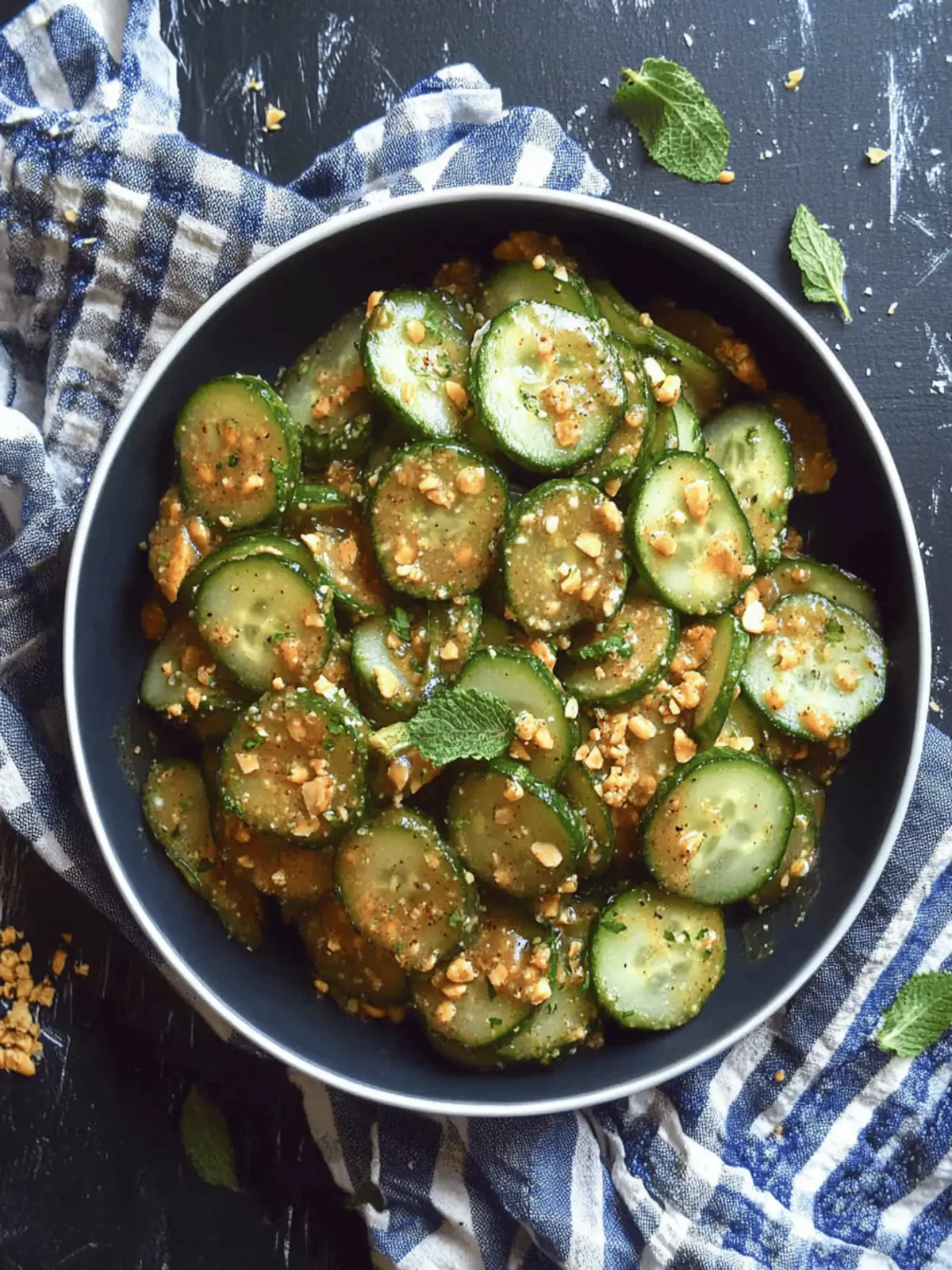 Cucumbers in Spicy Peanut Sauce