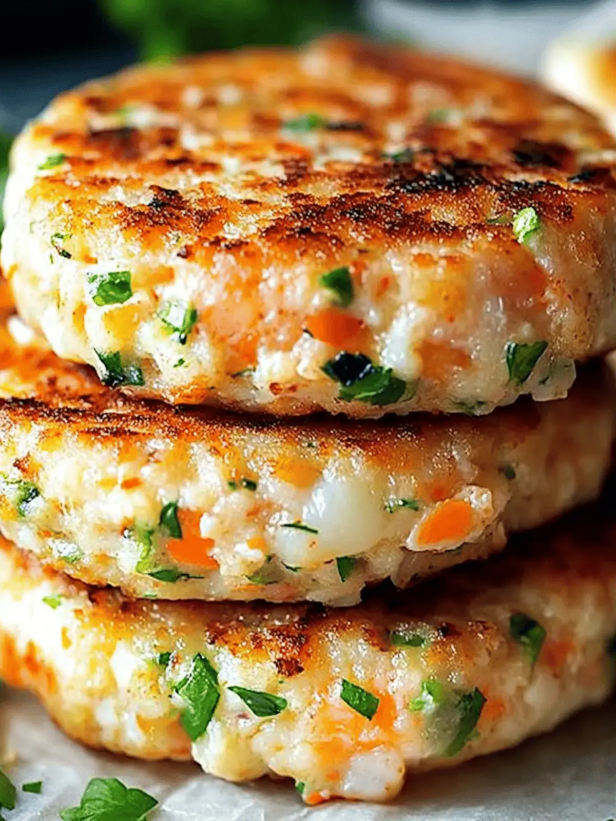 Savory Shrimp Burgers with Cilantro & Creamy Guacamole 3 Shrimp Burgers