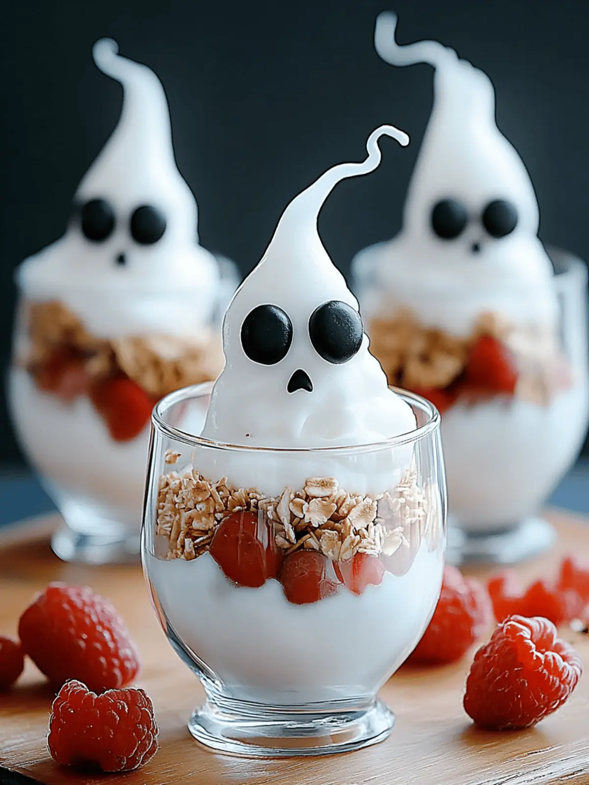 Ghostly Yogurt Parfaits
