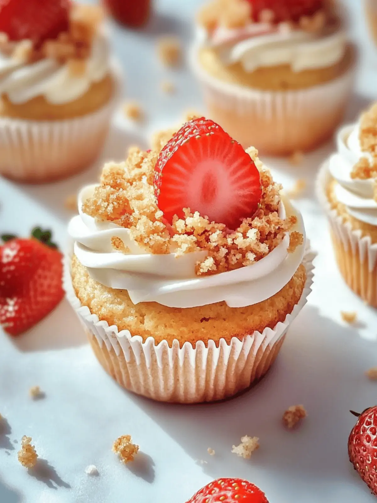 Strawberry Crunch Cupcakes