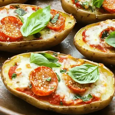 Pizza-Stuffed Baked Potato Skins