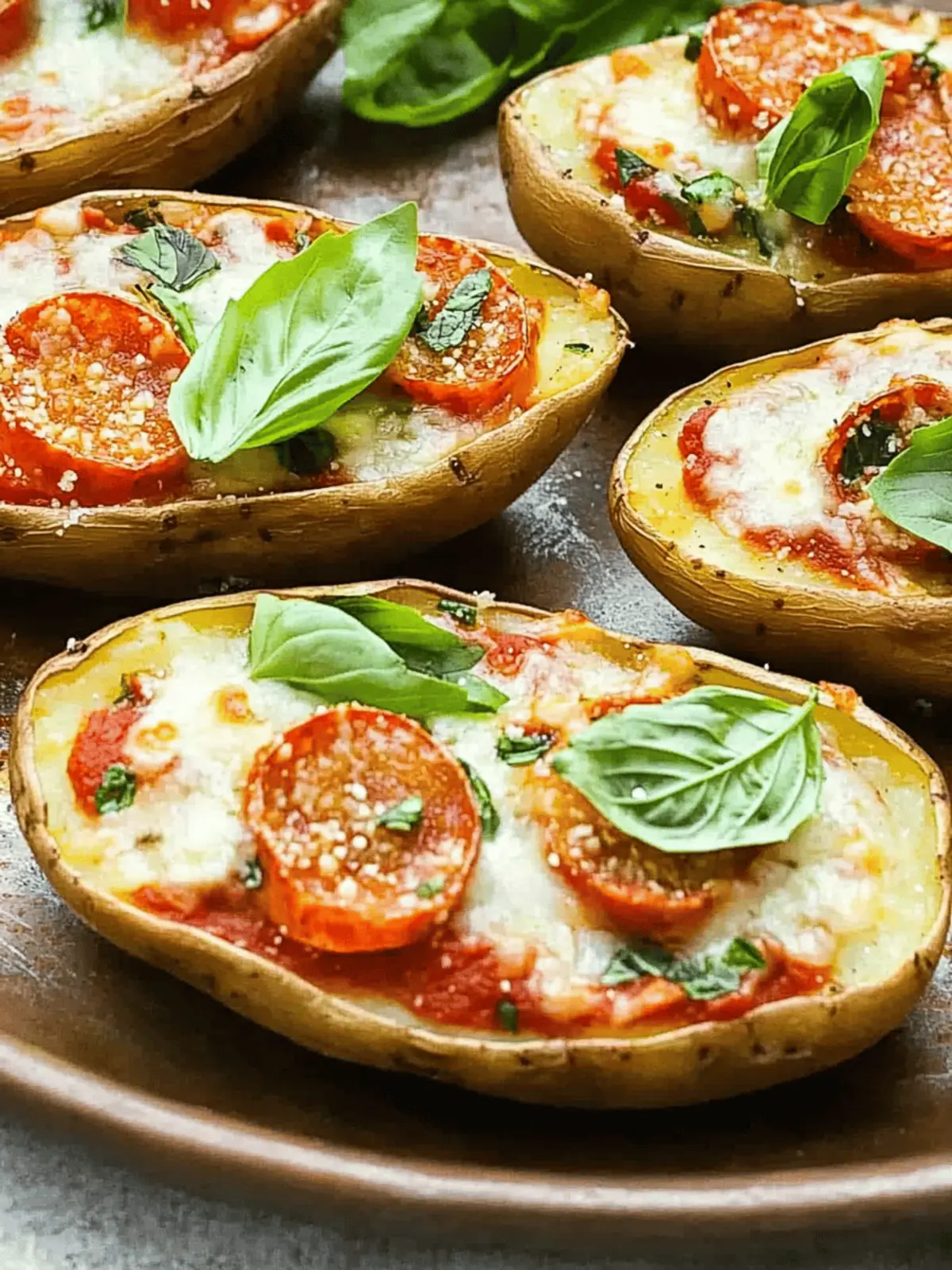 Pizza-Stuffed Baked Potato Skins