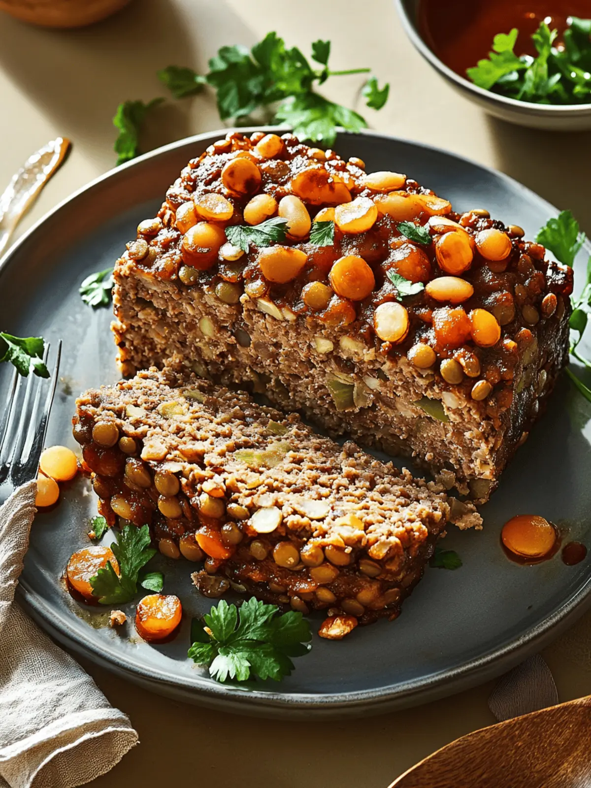 Lentil Walnut Vegan Meatloaf