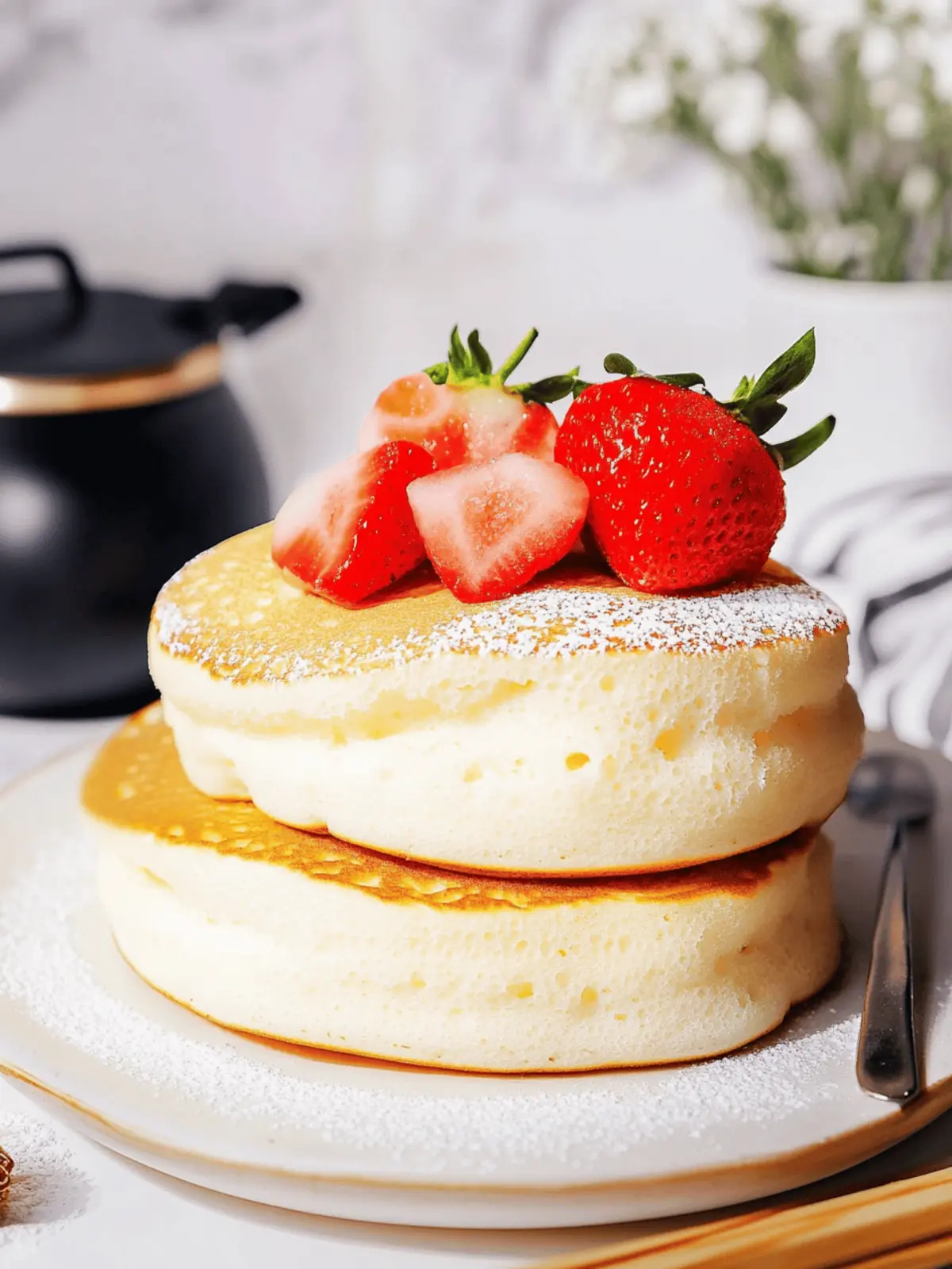 Fluffy Japanese Soufflé Pancakes