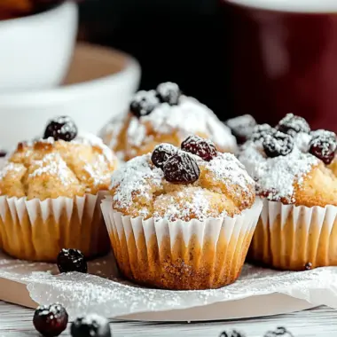 Moist Christmas Stollen Muffins