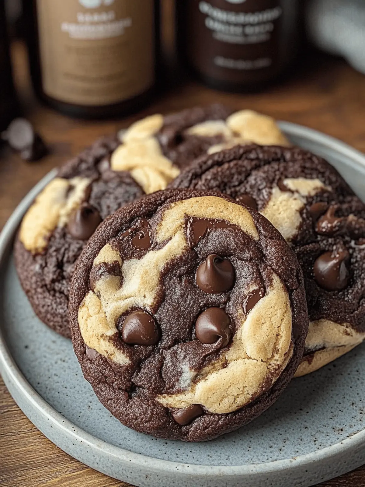 Marbled Brownie Chocolate Chip Cookies