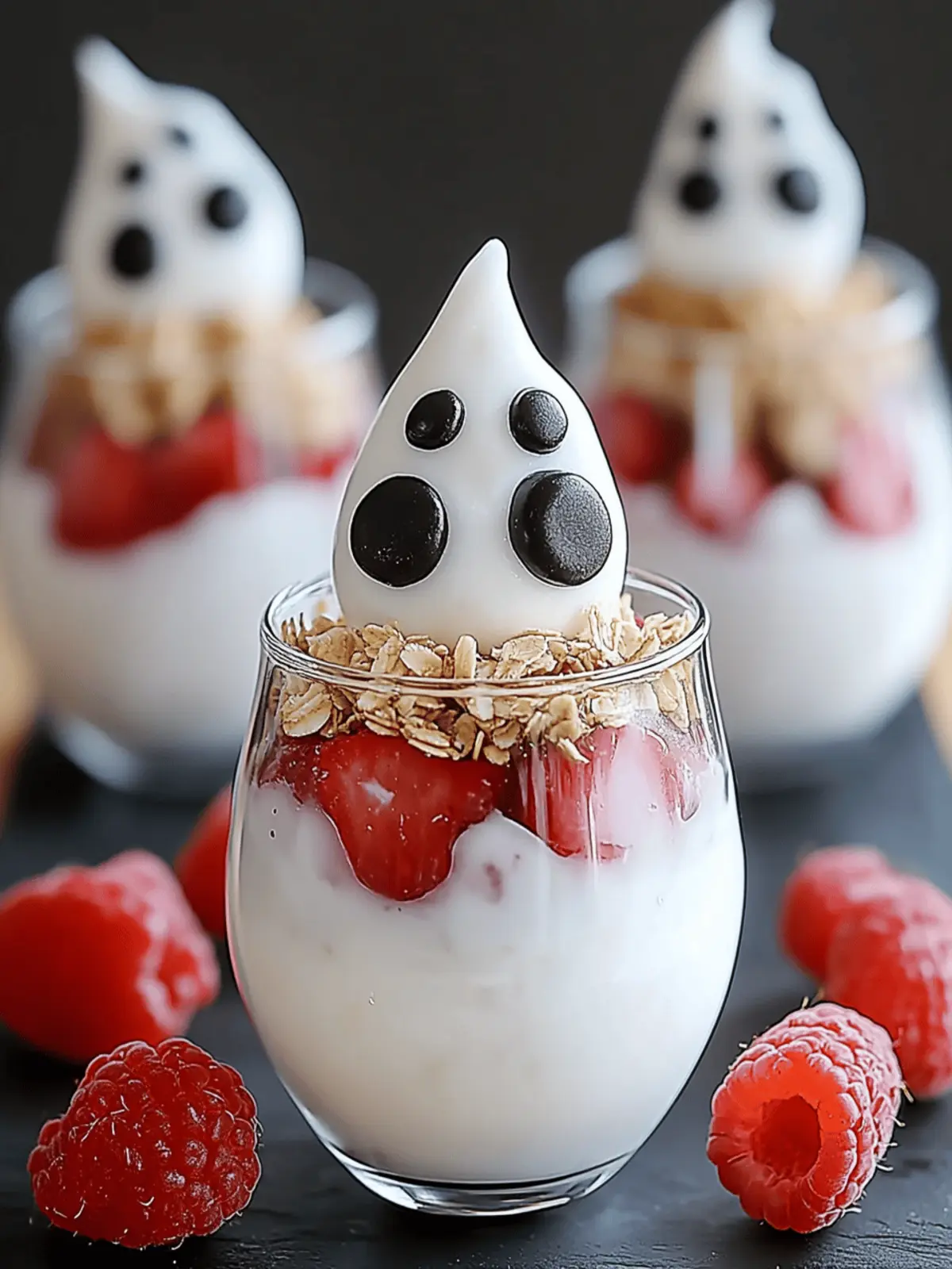 Ghostly Yogurt Parfaits