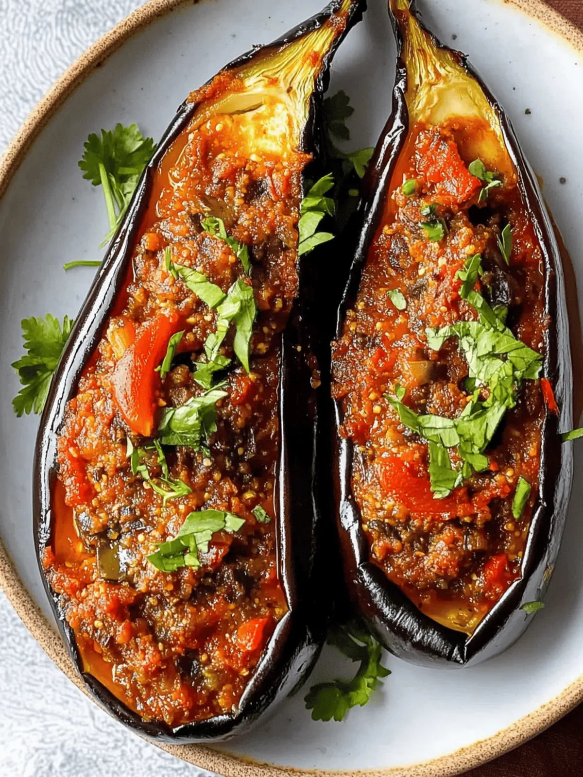 Turkish Stuffed Eggplant Karniyarik