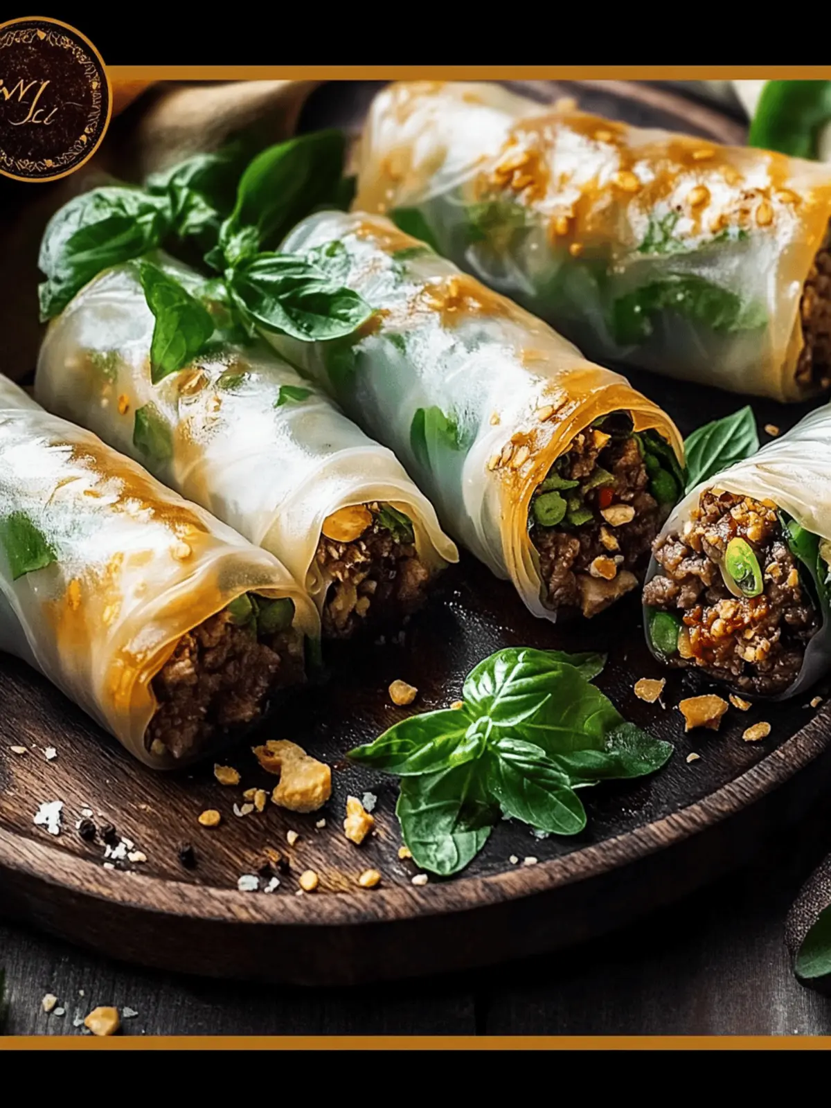Thai Basil Beef Rolls