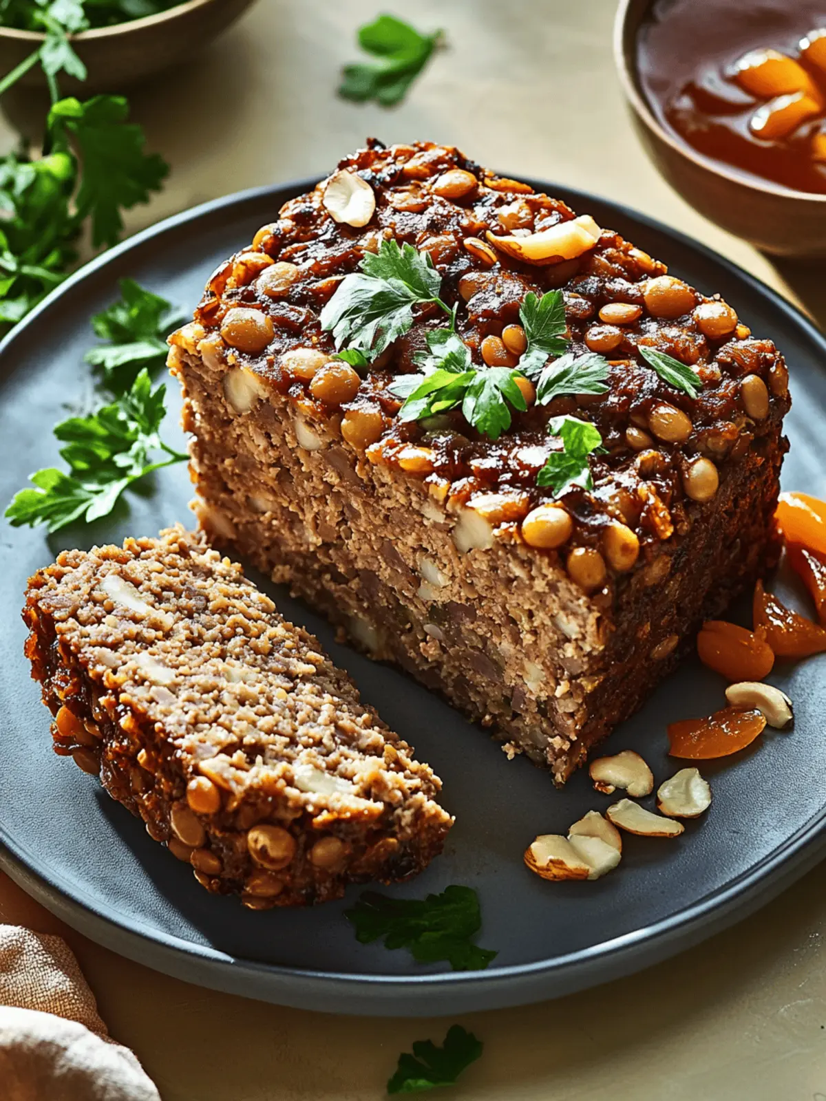 Lentil Walnut Vegan Meatloaf