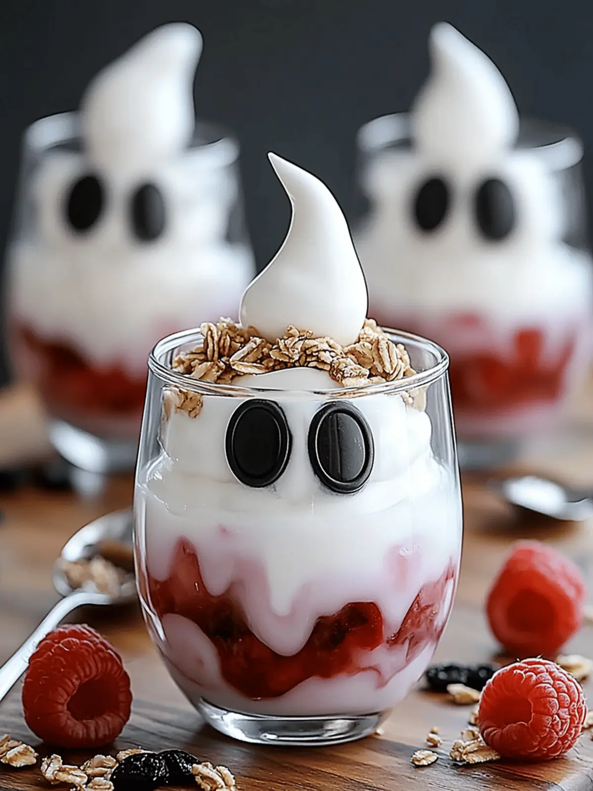 Ghostly Yogurt Parfaits