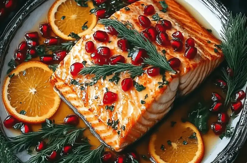 Pomegranate and Orange Glazed Salmon for Festive Flavor! 1 Pomegranate and Orange Glazed Salmon