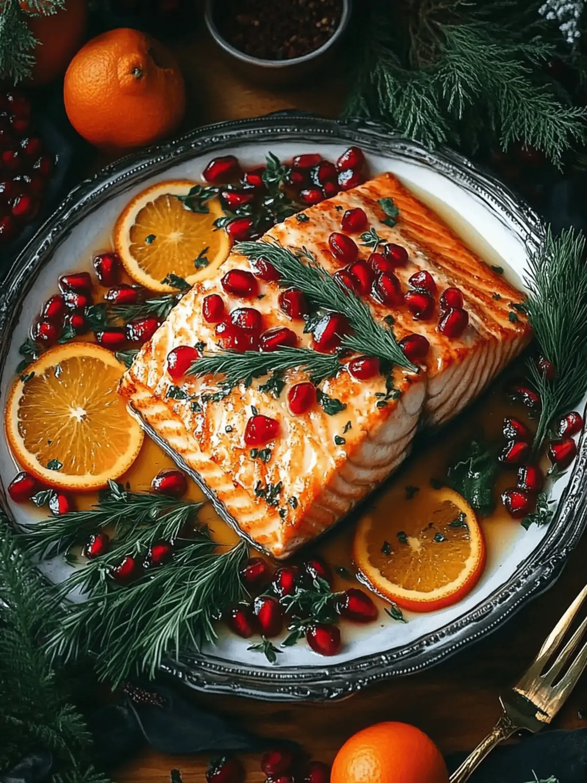 Pomegranate and Orange Glazed Salmon